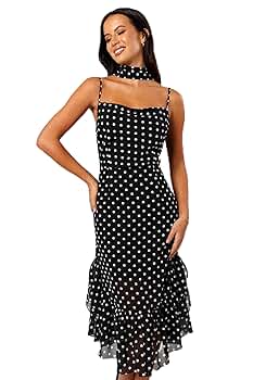ワンピース Tiered Polka-Dot Long Dress black M il_1080xN.3941940209_bzbx.jpg